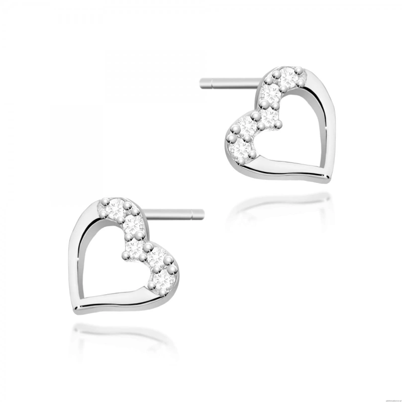 Kolczyki K0503 z diamentami białe złoto