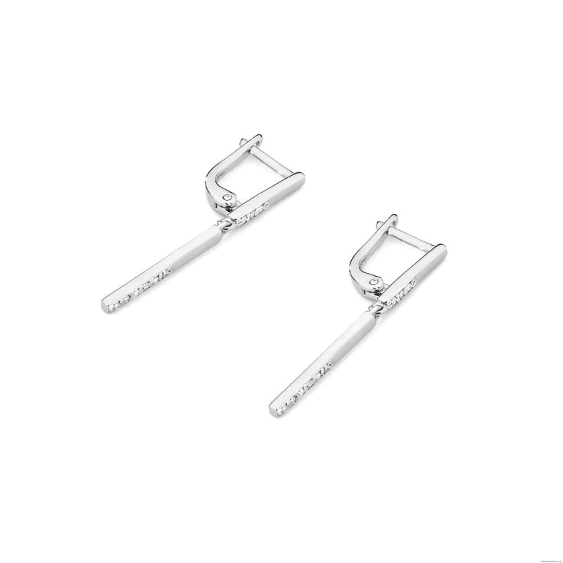 Kolczyki K0025 z diamentami białe złoto