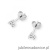 Kolczyki K0033 z diamentami białe złoto