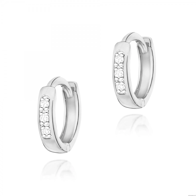 Kolczyki K0235 z diamentami białe złoto