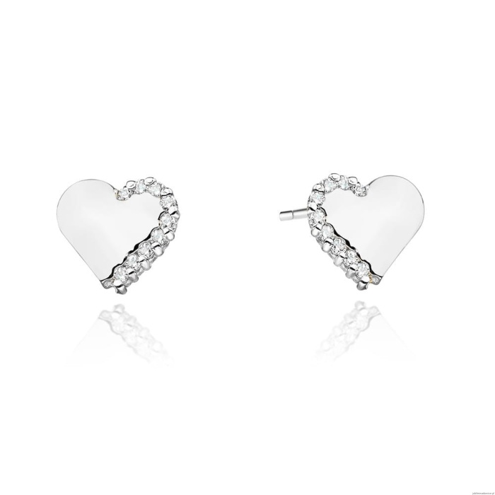 Kolczyki K0505 z diamentami białe złoto