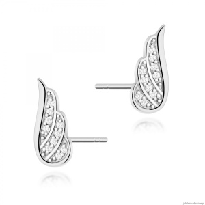 Kolczyki K0046 z diamentami białe złoto
