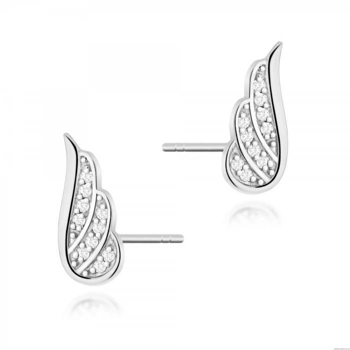 Kolczyki K0046 z diamentami białe złoto