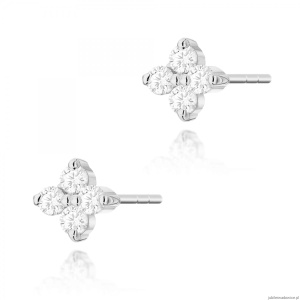 Kolczyki K0024 z diamentami białe złoto