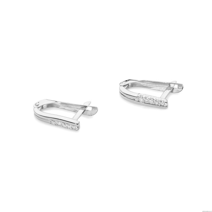 Kolczyki K0028 z diamentami białe złoto