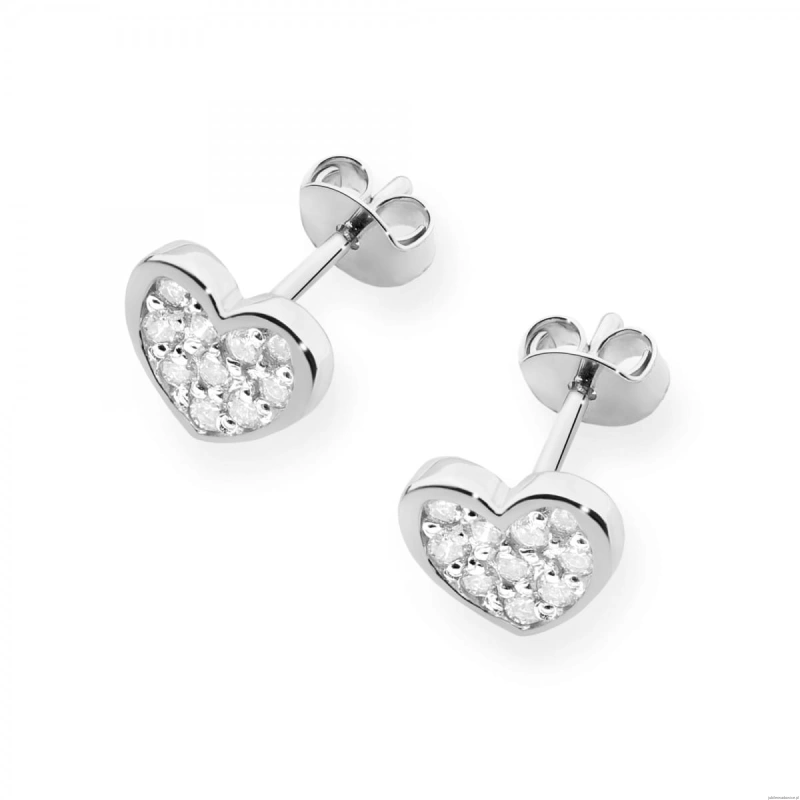 Kolczyki K0021 z diamentami białe złoto
