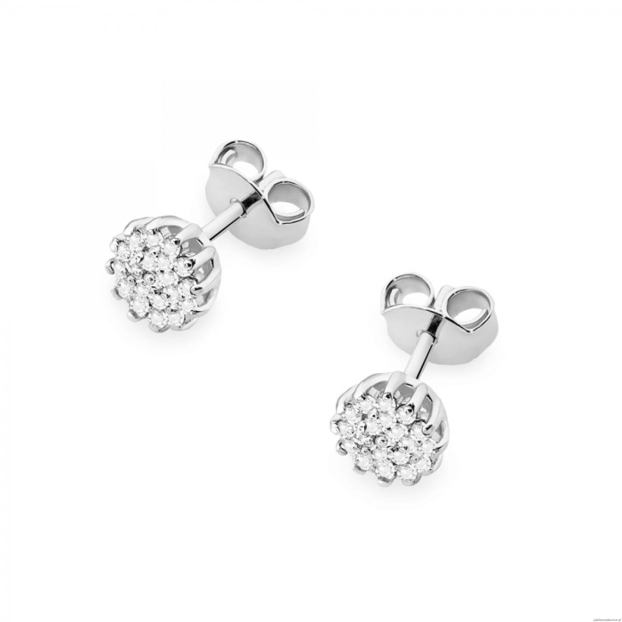 Kolczyki K0401 z diamentami białe złoto