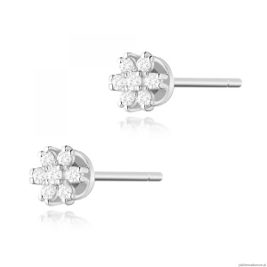 Kolczyki K0026 z diamentami białe złoto
