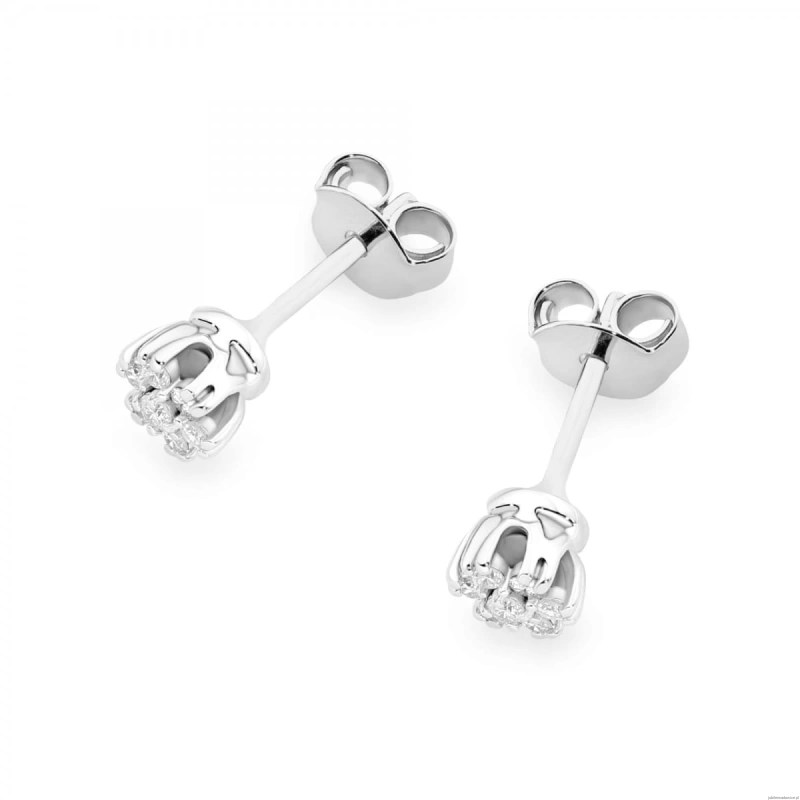 Kolczyki K0026 z diamentami białe złoto