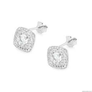 Kolczyki K0506 z diamentami białe złoto