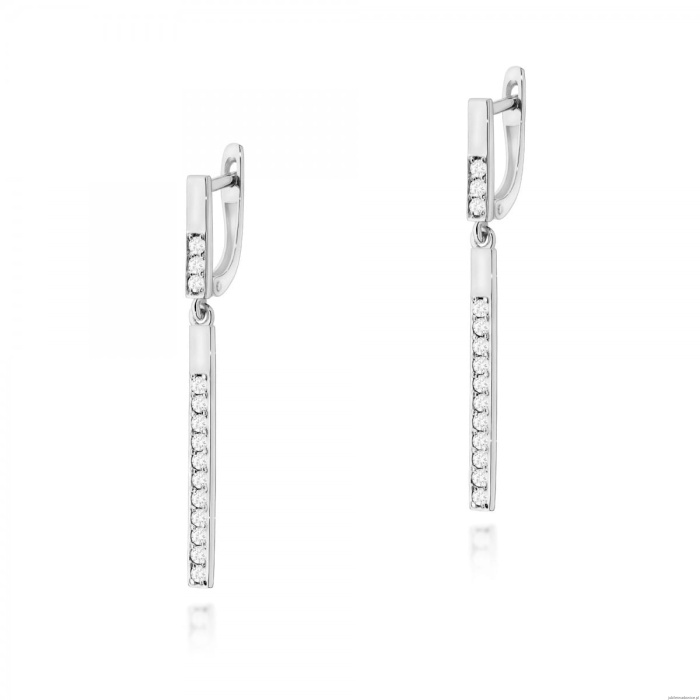 Kolczyki K0027 z diamentami białe złoto