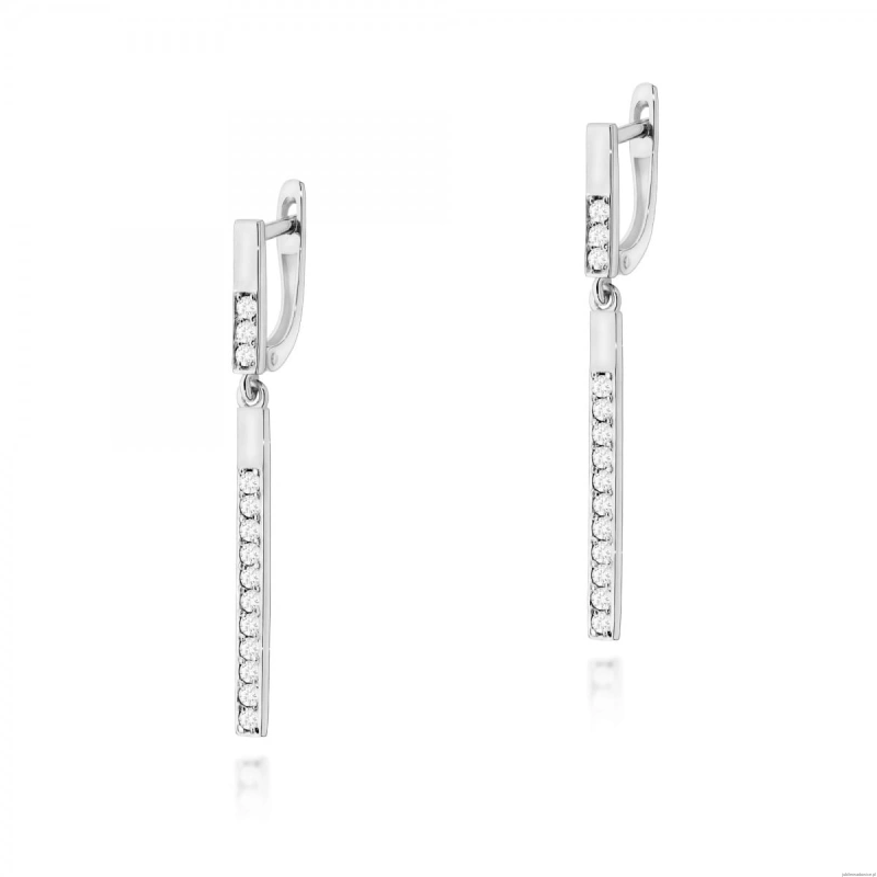 Kolczyki K0027 z diamentami białe złoto