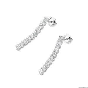 Kolczyki K0330 z diamentami białe złoto