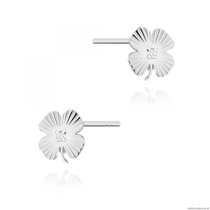 Kolczyki K0073 Diament 2 x 0,005ct białe złoto