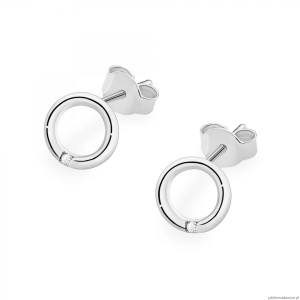 Kolczyki K0082 Diament 2 x 0,005ct białe złoto