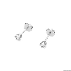 Kolczyki K0031 Diament 2 x 0,0086ct białe złoto