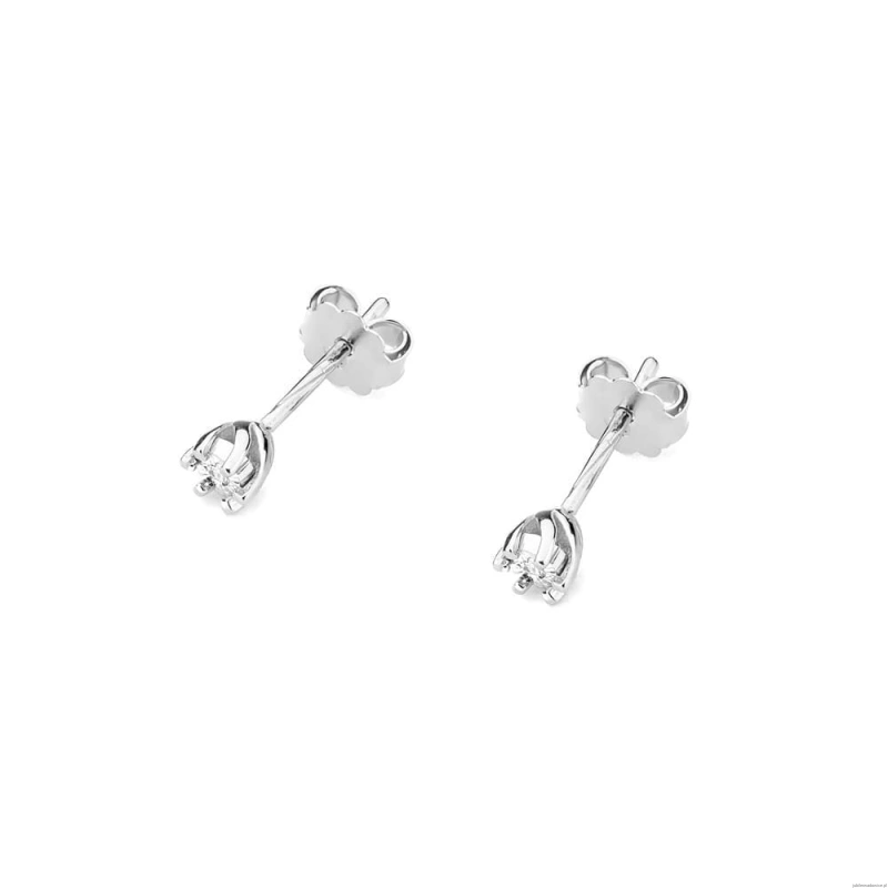 Kolczyki K0031 Diament 2 x 0,0086ct białe złoto