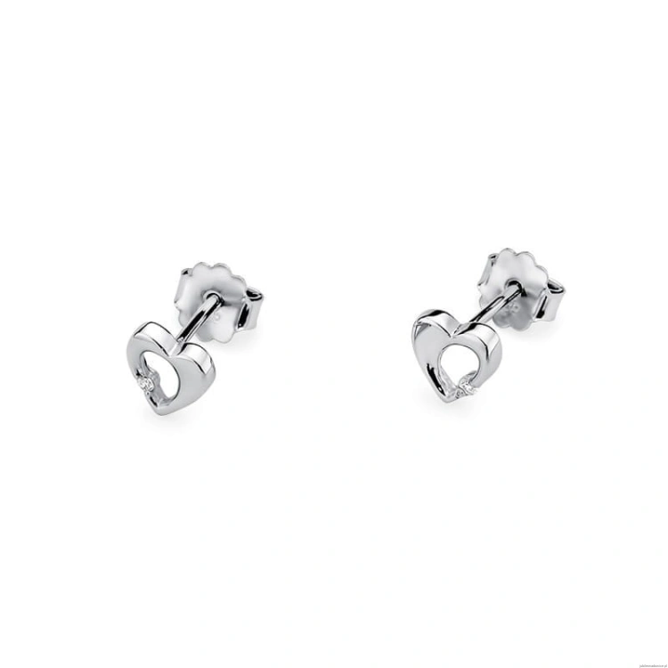 Kolczyki K0020 Diament 2 x 0,0086ct białe złoto