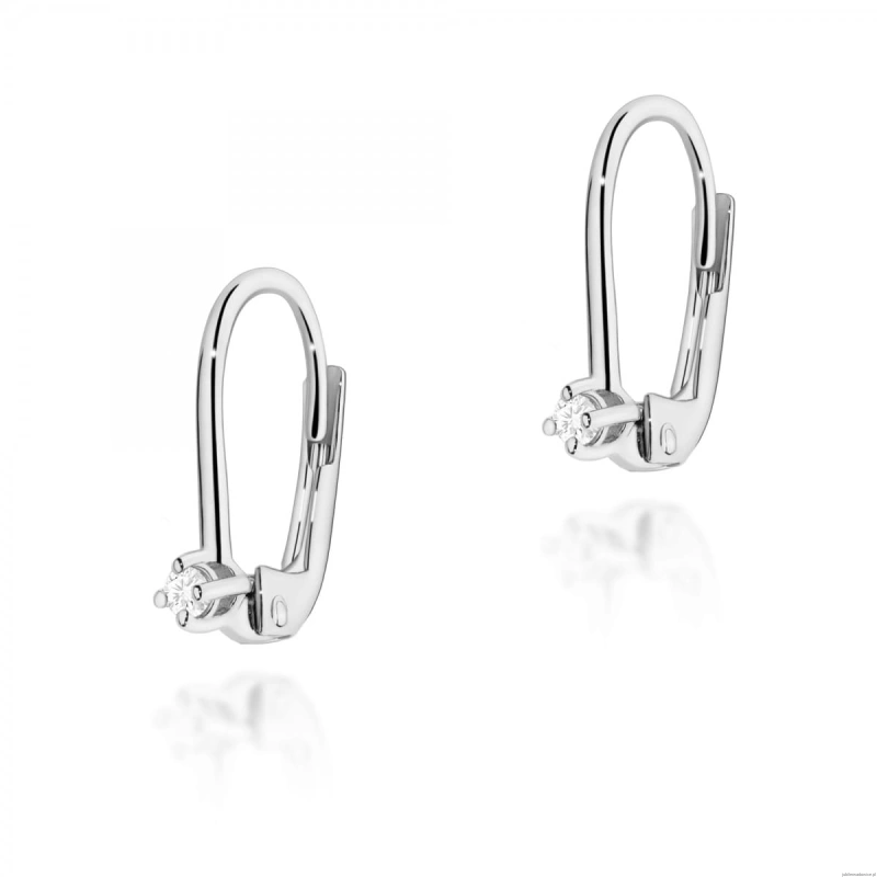 Kolczyki K0057 Diament 2 x 0,03ct białe złoto