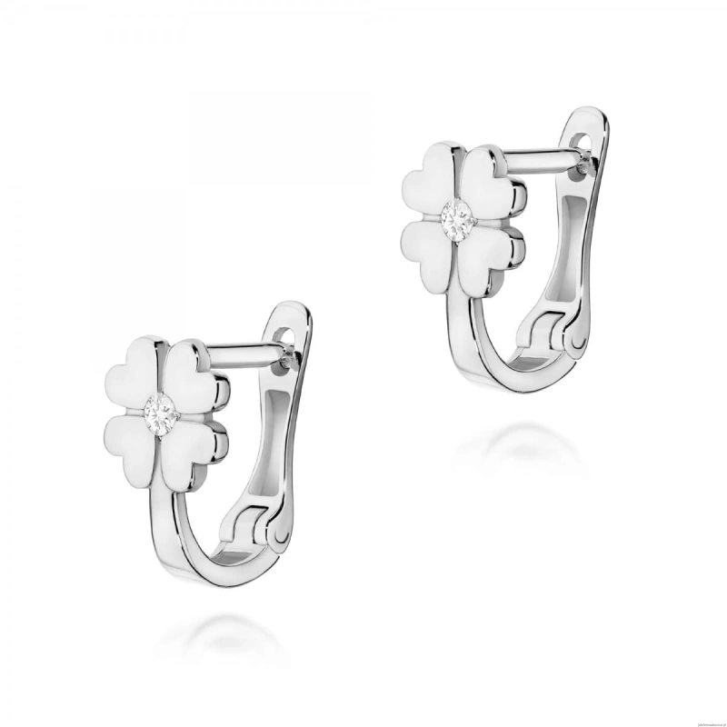 Kolczyki K0060 Diament 2 x 0,03ct białe złoto