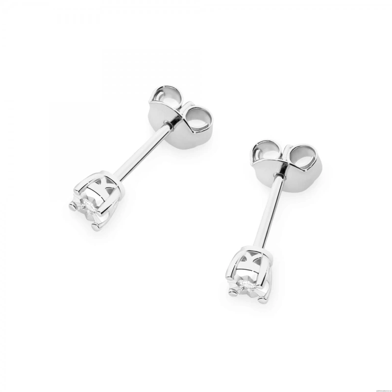 Kolczyki K0058 Diament 2 x 0,03ct białe złoto