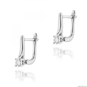 Kolczyki K0065 Diament 2 x 0,03ct białe złoto