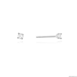 Kolczyki K0066 Diament 2 x 0,04ct białe złoto
