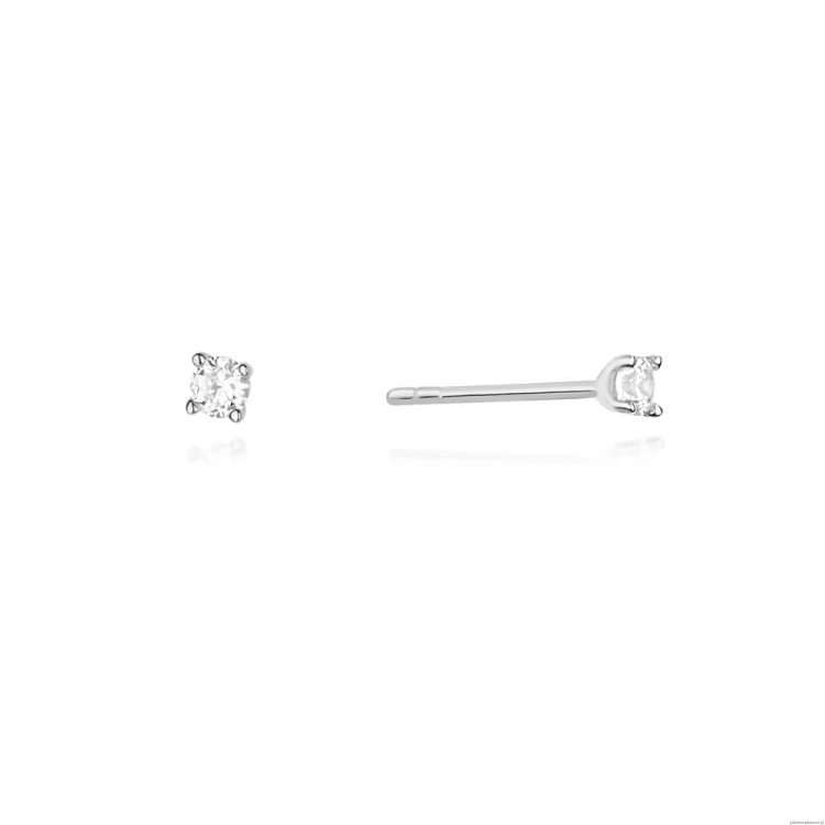 Kolczyki K0066 Diament 2 x 0,04ct białe złoto