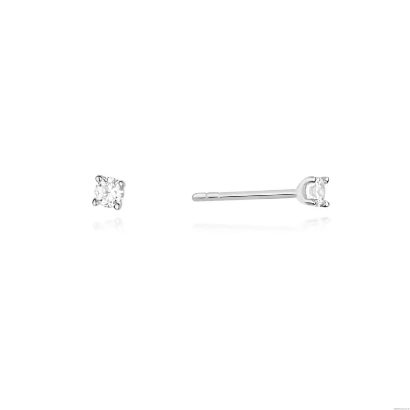 Kolczyki K0066 Diament 2 x 0,04ct białe złoto