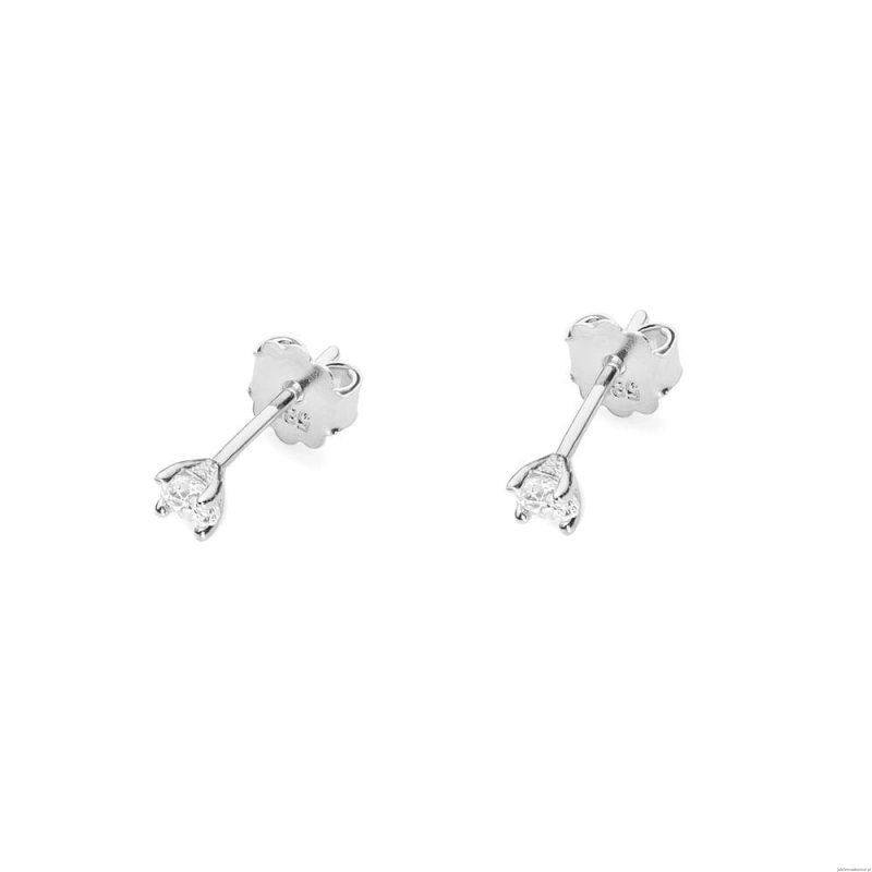 Kolczyki K0066 Diament 2 x 0,04ct białe złoto