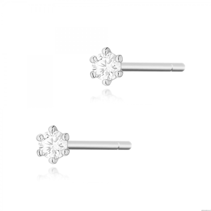 Kolczyki K0501 Diament 2 x 0,04ct białe złoto
