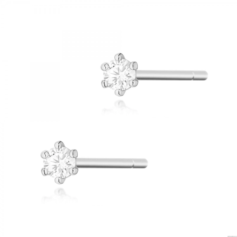 Kolczyki K0501 Diament 2 x 0,04ct białe złoto