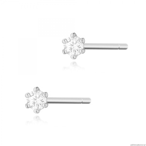 Kolczyki K0501 Diament 2 x 0,04ct białe złoto