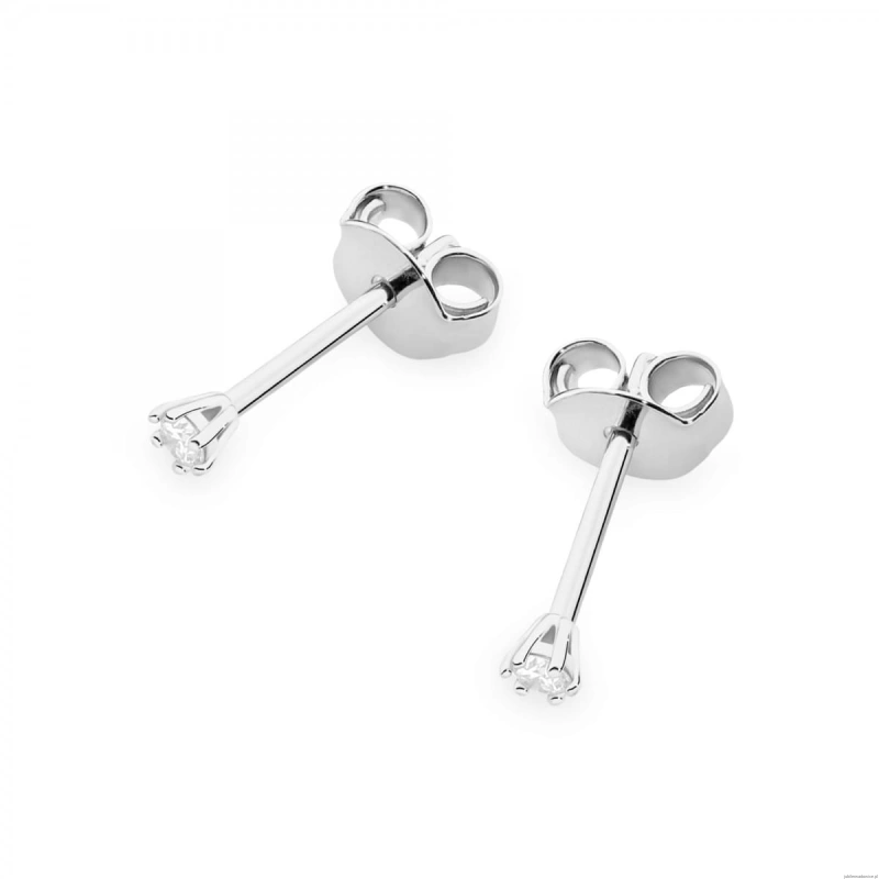 Kolczyki K0501 Diament 2 x 0,04ct białe złoto