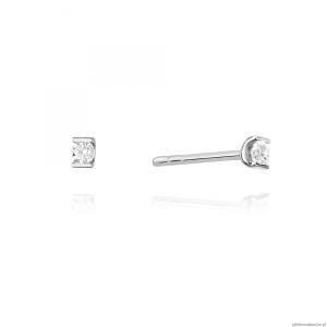 Kolczyki K0055 Diament 2 x 0,04ct białe złoto