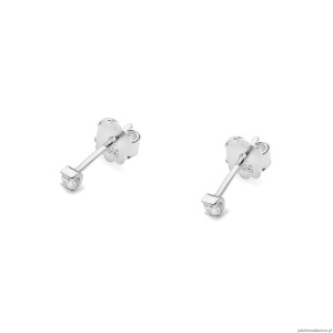 Kolczyki K0055 Diament 2 x 0,04ct białe złoto