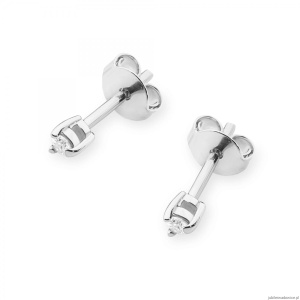 Kolczyki K0035 Diament 2 x 0,04ct białe złoto