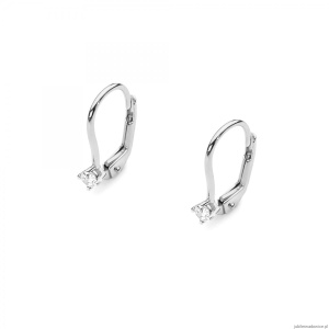 Kolczyki K0057 Diament 2 x 0,07ct białe złoto