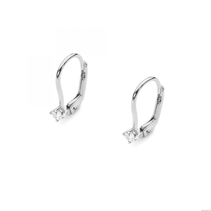 Kolczyki K0057 Diament 2 x 0,07ct białe złoto