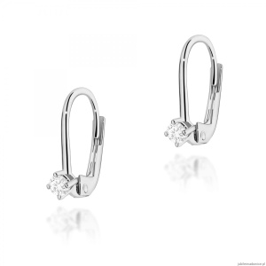 Kolczyki K0057 Diament 2 x 0,08ct białe złoto
