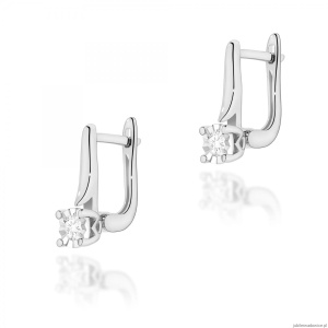 Kolczyki K0065 Diament 2 x 0,08ct białe złoto