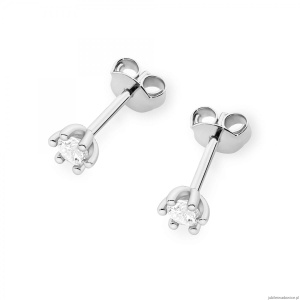 Kolczyki K0222 Diament 2 x 0,10ct białe złoto
