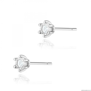 Kolczyki K0222BT Diament 2 x 0,08ct białe złoto