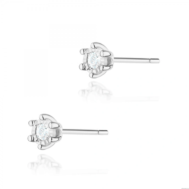 Kolczyki K0222BT Diament 2 x 0,08ct białe złoto