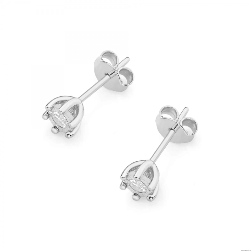 Kolczyki K0222BT Diament 2 x 0,08ct białe złoto