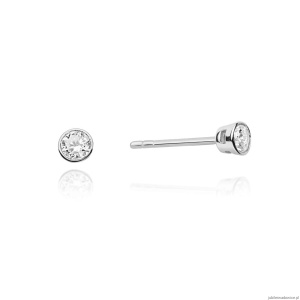 Kolczyki K0067 Diament 2 x 0,10ct białe złoto