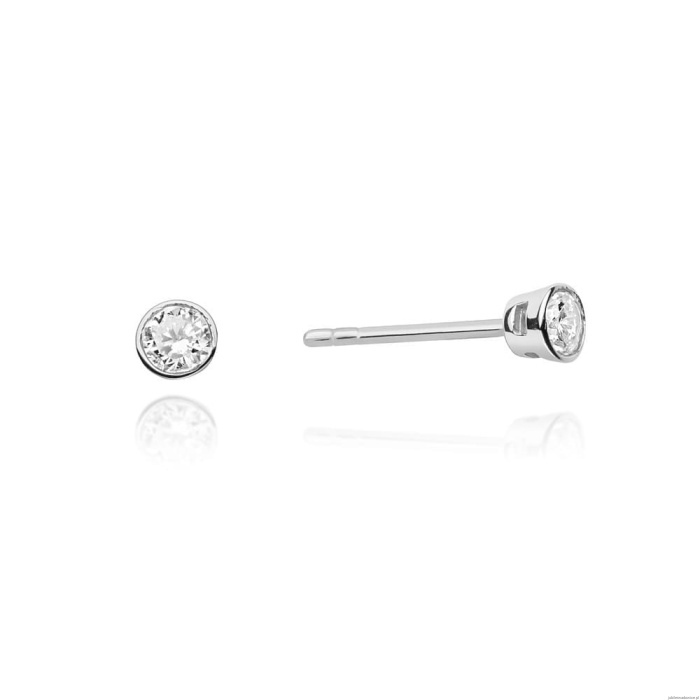 Kolczyki K0067 Diament 2 x 0,10ct białe złoto