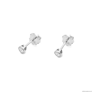 Kolczyki K0067 Diament 2 x 0,10ct białe złoto