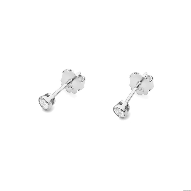 Kolczyki K0067 Diament 2 x 0,10ct białe złoto