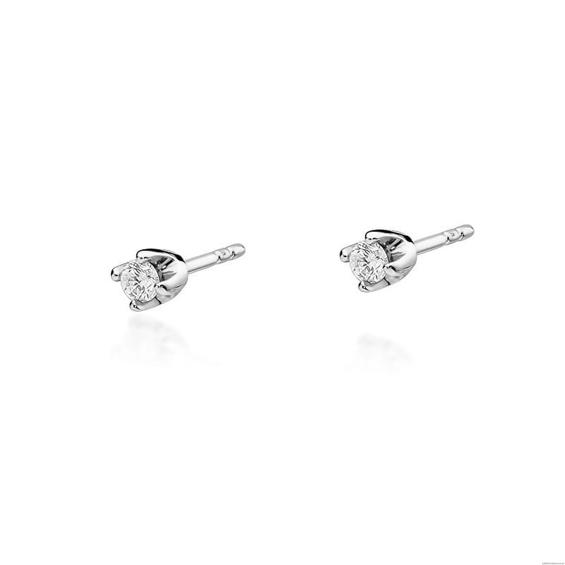 Kolczyki K0034 Diament 2 x 0,10ct białe złoto